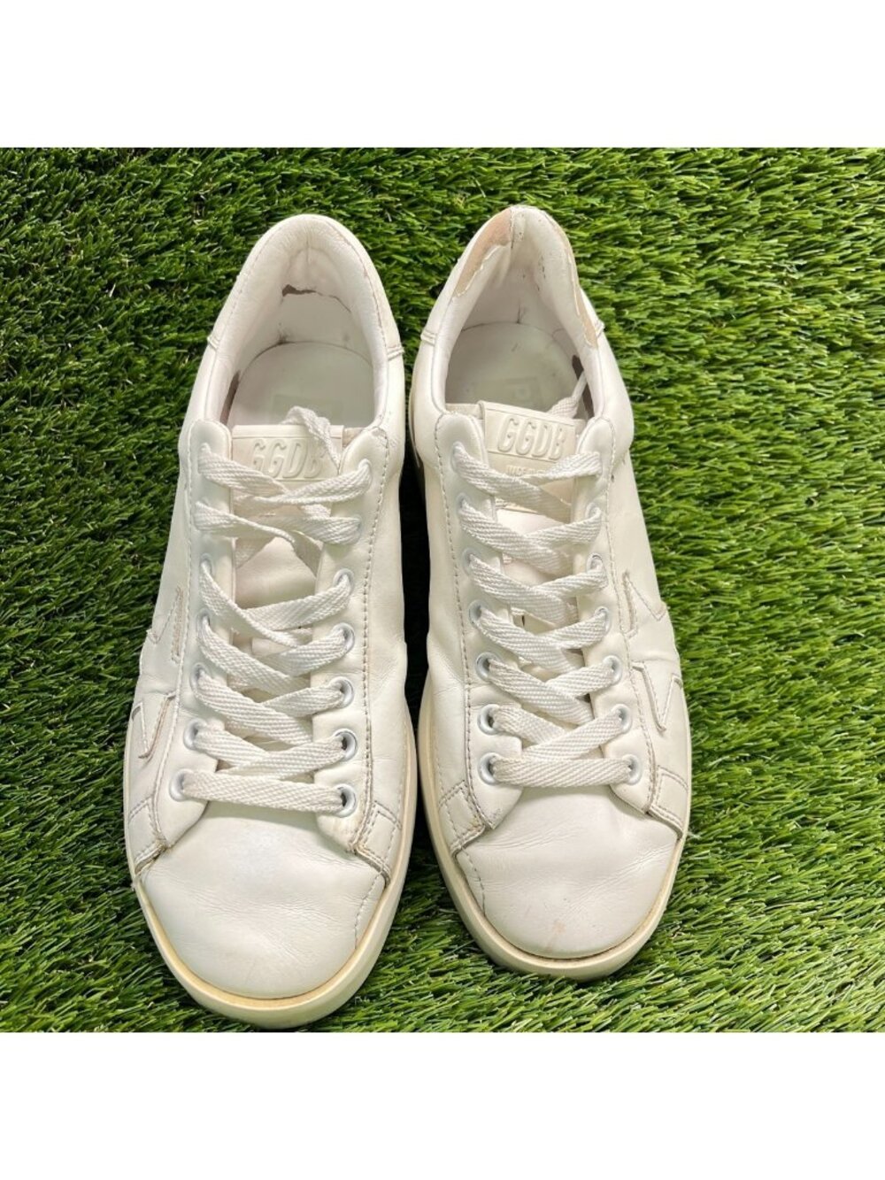 Golden Goose Purestar Womens Size 7 Ivory Athletic Lifestyle Shoes Sneakers - Picture 7 of 10